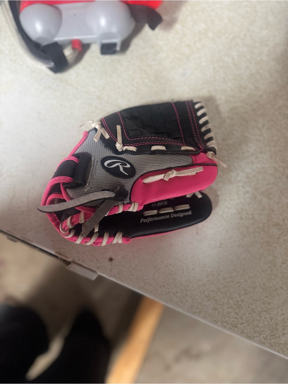 Rawlings Pink, Black & Gray Youth Baseball Glove never used